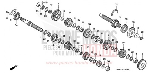 BOITE DE VITESSES CBR600FT de 1996